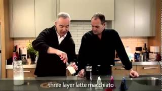 aerolatte  milk frother makes three layer caffè latte macchiato [upl. by Christianity125]