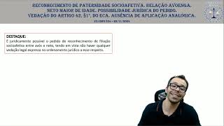 STJ INFO 834 paternidade socioafetiva e adoção [upl. by Joanie]