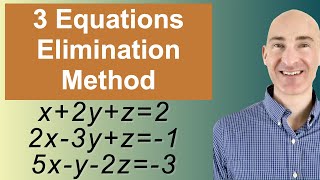 Solving Systems of 3 Equations Elimination [upl. by Eiddet693]