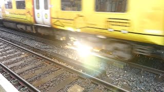 Merseyrail 507 009 making arcs at Birkdale station [upl. by Krystin]